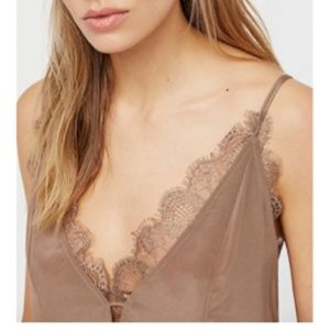 Free People Lace Layered Silk Cami